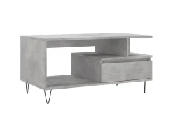 Mesa De Centro| Mesa de centro 90x49x45 derivados de madeira cimento PT301252 Cinzento