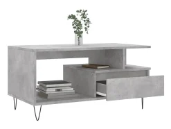 Mesa De Centro| Mesa de centro 90x49x45 derivados de madeira cimento PT301252 Cinzento