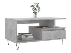 Mesa De Centro| Mesa de centro 90x49x45 derivados de madeira cimento PT301252 Cinzento
