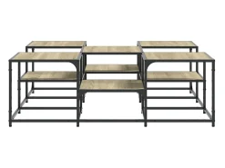 vidaxl Mesa de centro 121x121x40 derivados de madeira carvalho sonoma^ Mesa De Centro