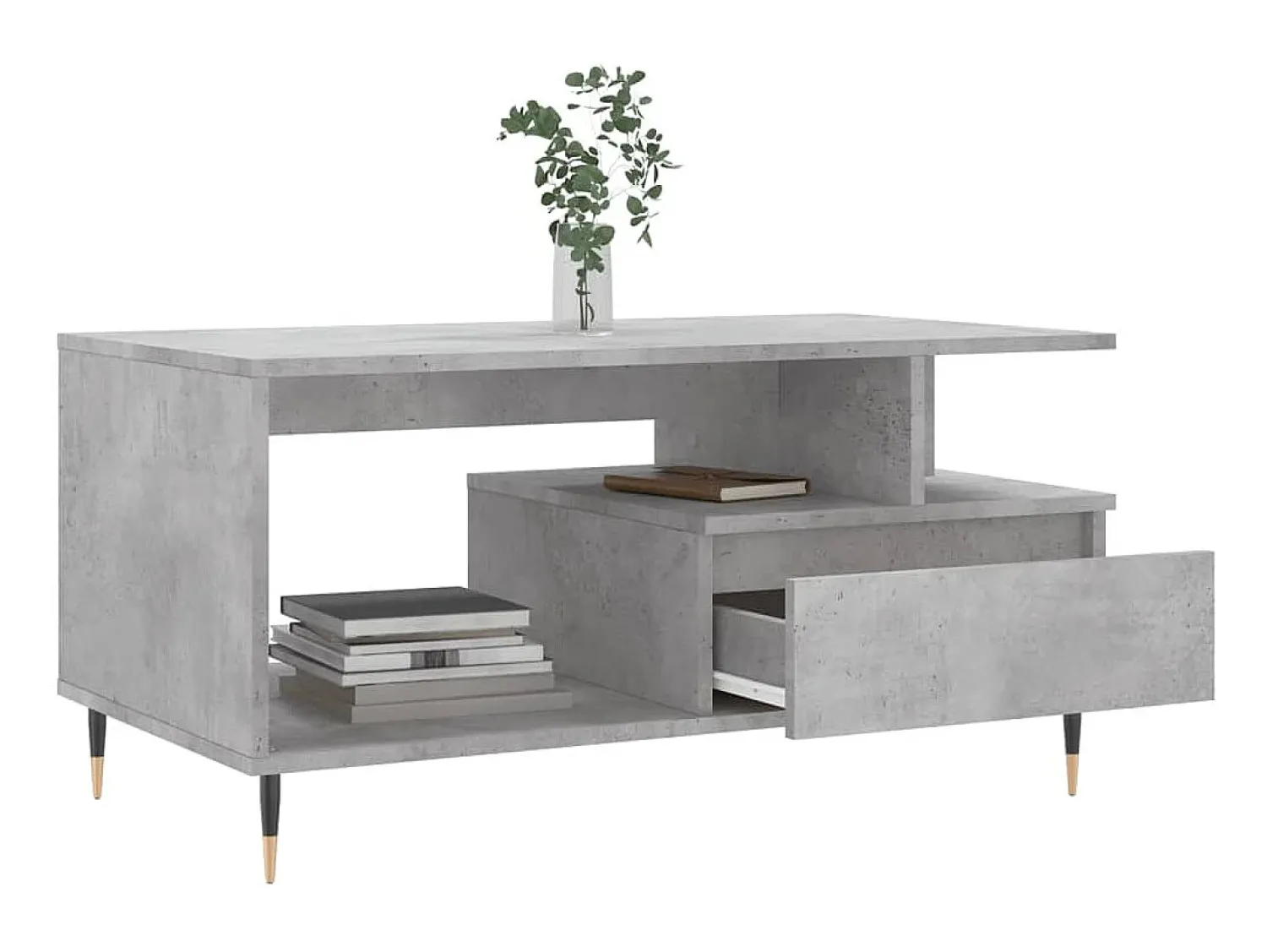Mesa de centro 90x49x45 derivados de madeira cimento PT693208^ Mesa De Centro