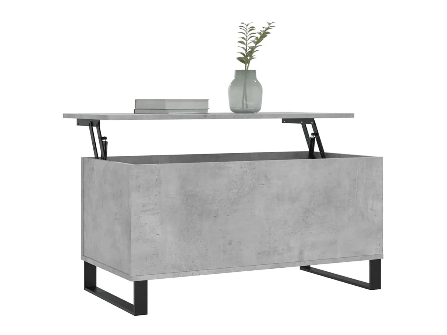 Discount Mesa de centro 90x44,5x45 derivados de madeira cimento PT209210 Cinzento