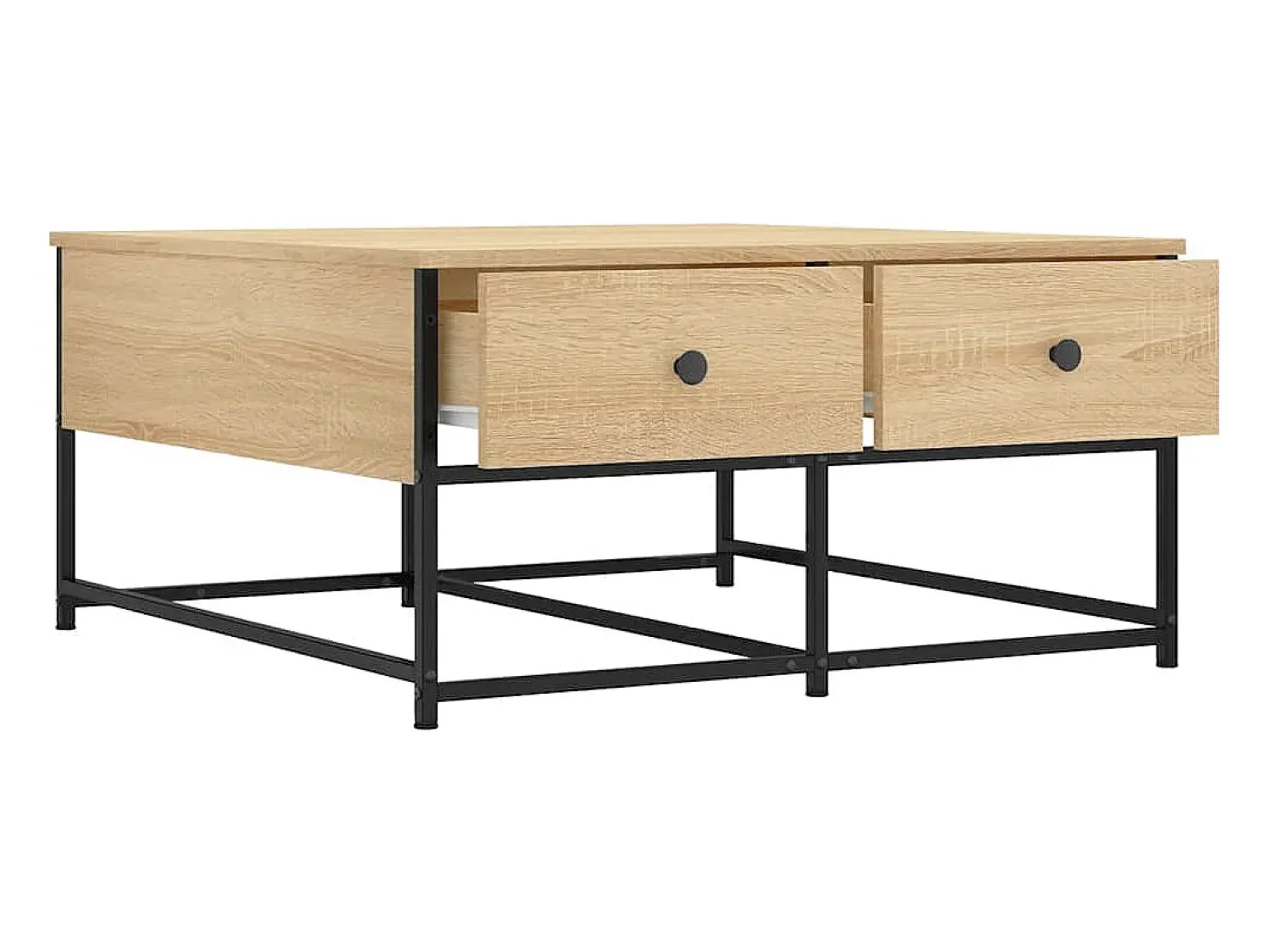 Mesa De Centro*vidaxl Mesa de centro 80x80x40 derivados de madeira carvalho sonoma Natural claro
