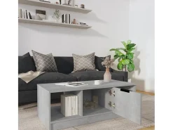 Mesa De Centro|vidaxl Mesa de centro 102x50x36 madeira processada cinza cimento Cinzento