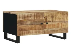 Mesa De Centro|vidaxl Mesa de centro 80x50x40 madeira mangueira maciça/deriv. madeira Natural claro
