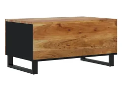 vidaxl Mesa de centro 80x50x40 madeira de acácia maciça/deriv. madeira^ Mesa De Centro