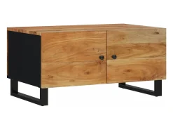 vidaxl Mesa de centro 80x50x40 madeira de acácia maciça/deriv. madeira^ Mesa De Centro