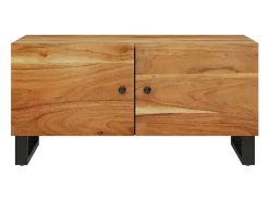 vidaxl Mesa de centro 80x50x40 madeira de acácia maciça/deriv. madeira^ Mesa De Centro