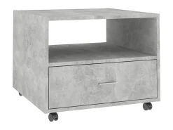 Mesa De Centro* Mesa de centro 55x55x40 madeira processada cinza cimento PT189361 Cinzento