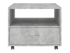 Mesa De Centro* Mesa de centro 55x55x40 madeira processada cinza cimento PT189361 Cinzento