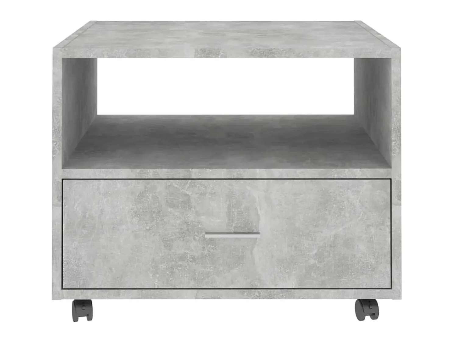 Mesa De Centro* Mesa de centro 55x55x40 madeira processada cinza cimento PT189361 Cinzento
