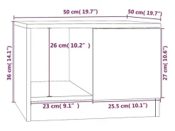 Hot vidaxl Mesa de centro 50x50x36 madeira processada cinza cimento Cinzento