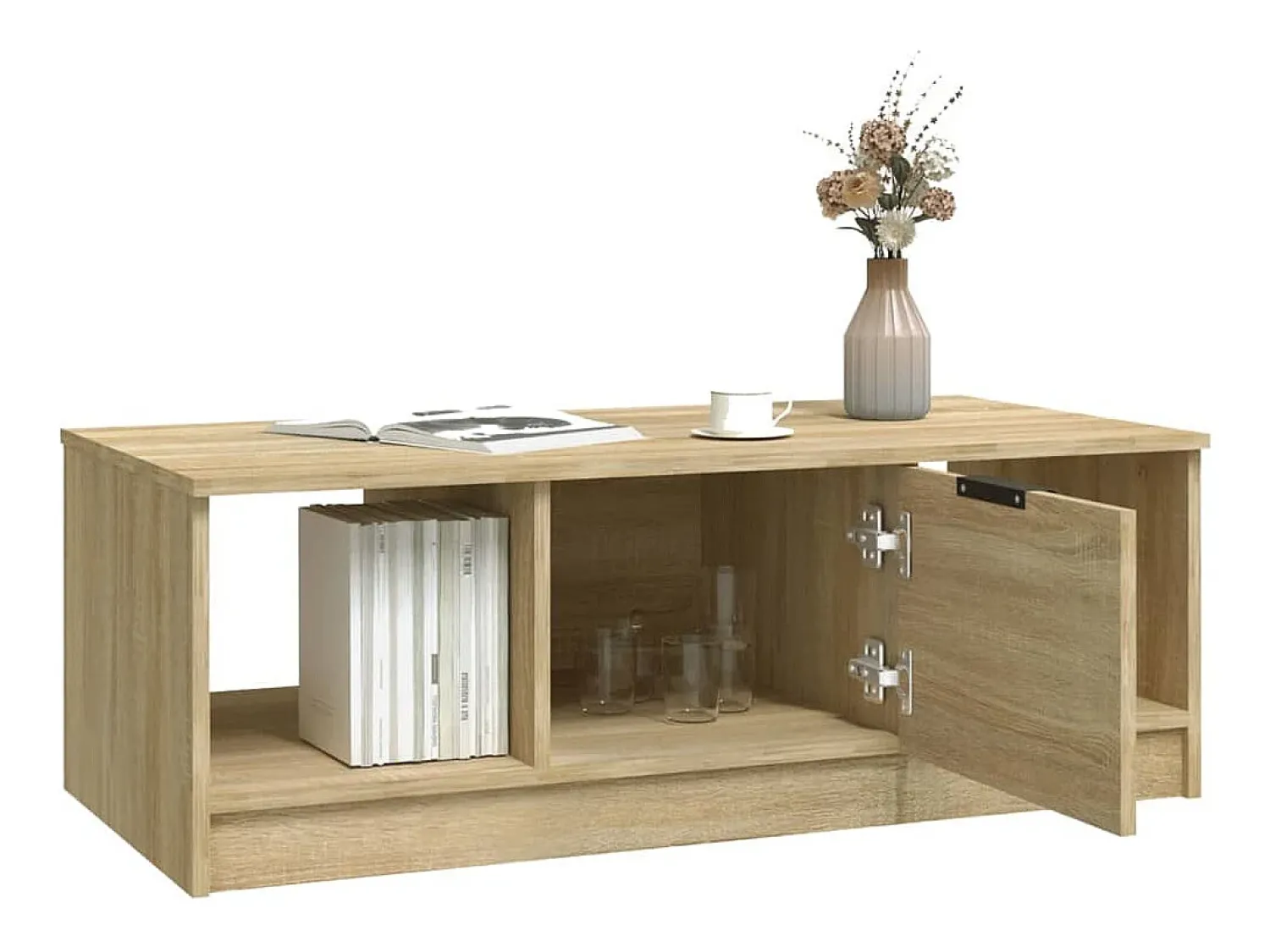 vidaxl Mesa de centro 102x50x36 madeira processada carvalho sonoma^ Mesa De Centro