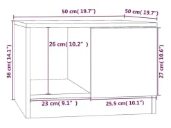 vidaxl Mesa de centro 50x50x36 madeira processada carvalho sonoma^ Mesa De Centro