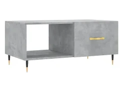 Mesa De Centro*vidaxl Mesa de centro 90x50x40 madeira processada cinza cimento Cinzento claro