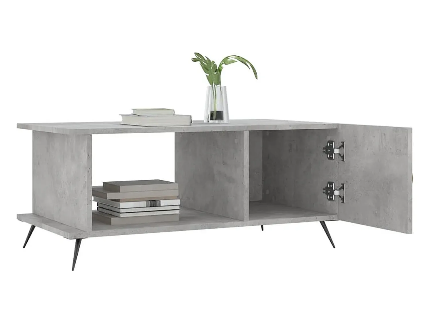 Mesa De Centro|vidaxl Mesa de centro 90x50x40 madeira processada cinza cimento Cinzento
