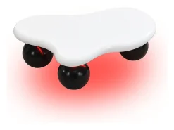 Mesa De Centro|ModernLuxe Mesa de centro 95x62.5x32cm - forma de nuvem - com iluminação LED - pés redondos - branco + preto Preto / Branco