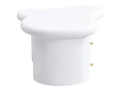 Mesa De Centro*Hauss Spole Mesa de centro 97x64x42cm com tampo em forma de nuvem e 2 gavetas, lacada a Branco