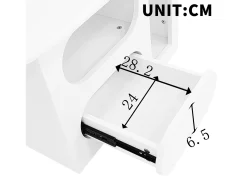Mesa De Centro*Hauss Spole Mesa de centro 97x45x43,5cm com tampo em forma de nuvem, espaço de armazenamento aberto, branca Branco