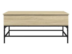 Mesa De Centro*vidaxl Mesa de centro 100x50x45cm deriv. madeira/metal carvalho sonoma Castanho