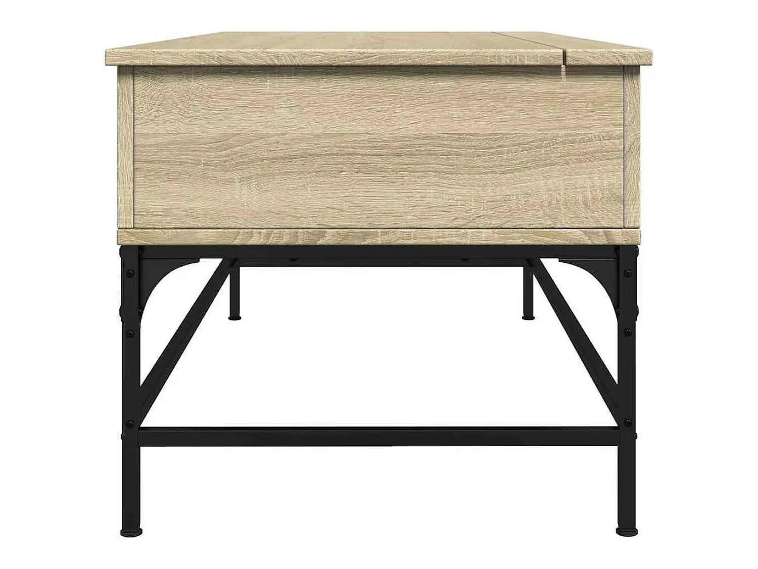 Mesa De Centro*vidaxl Mesa de centro 100x50x45cm deriv. madeira/metal carvalho sonoma Castanho