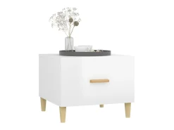 Mesa de centro 50x50x40cm derivados de madeira brilhante PT690452^ Mesa De Apoio