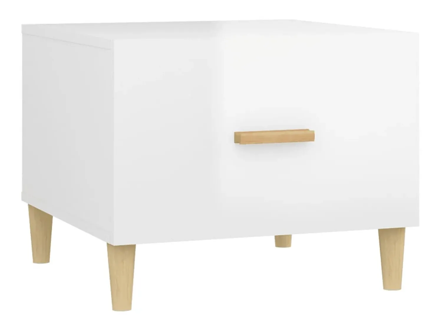 Mesa de centro 50x50x40cm derivados de madeira brilhante PT690452^ Mesa De Apoio
