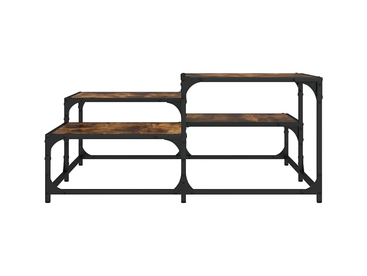 Mesa de centro 87,5x87,5x40cm derivados madeira carvalho fumado PT905771^ Mesa De Centro