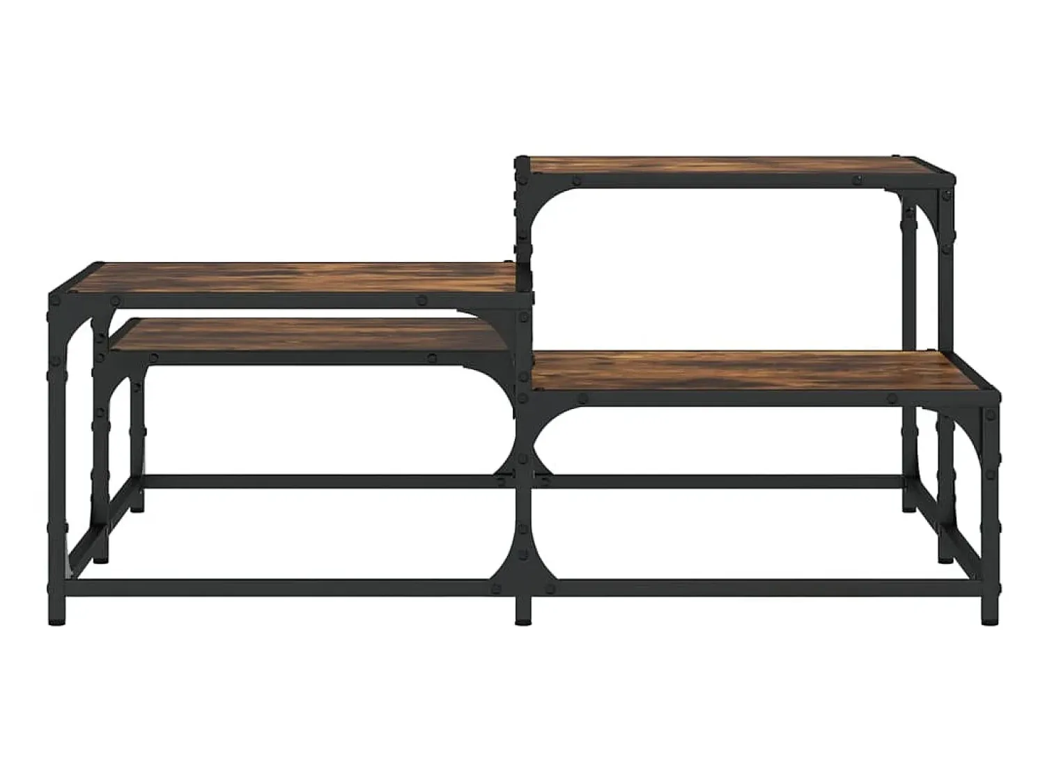 Mesa de centro 87,5x87,5x40cm derivados madeira carvalho fumado PT905771^ Mesa De Centro