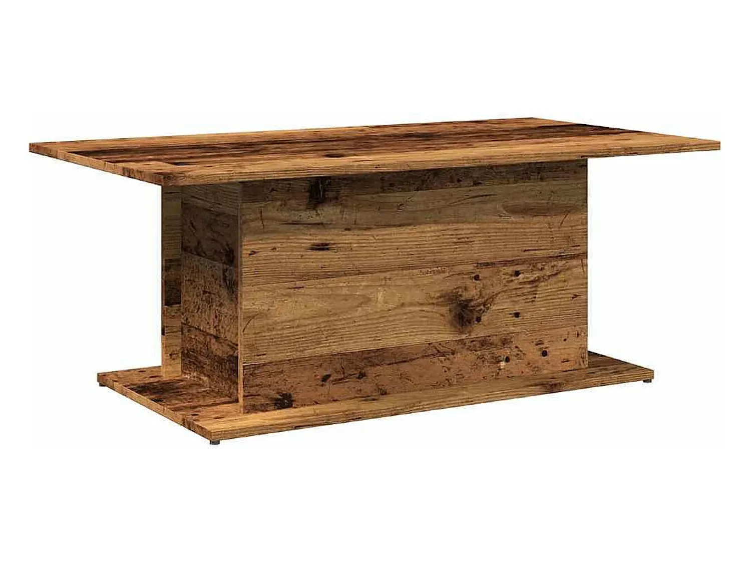 Clearance vidaxl Mesa de centro 102x55,5x40cm derivados de madeira madeira velha Natural claro