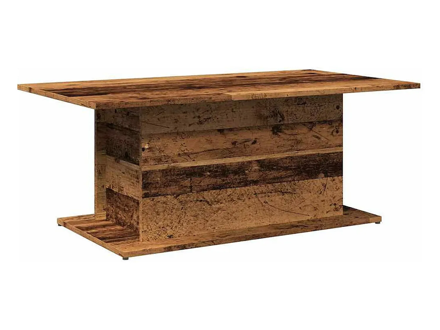 Clearance vidaxl Mesa de centro 102x55,5x40cm derivados de madeira madeira velha Natural claro