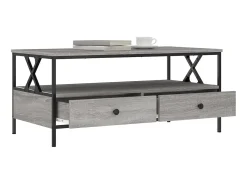 Mesa De Centro| Mesa de centro 100x51x45cm derivados de madeira sonoma PT277451 Cinzento