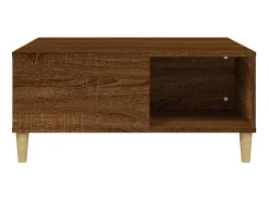 Mesa De Centro* Mesa de centro 80x80x36,5cm derivados madeira carvalho PT169820 Castanho