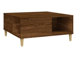 Mesa De Centro* Mesa de centro 80x80x36,5cm derivados madeira carvalho PT169820 Castanho