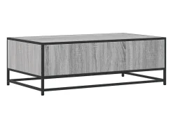 Sale vidaxl Mesa de centro 100x57x35cm deriv. madeira/metal sonoma Cinzento