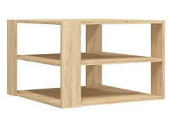New Mesa de centro 59,5x59,5x40cm derivados madeira carvalho sonoma PT393009 Castanho