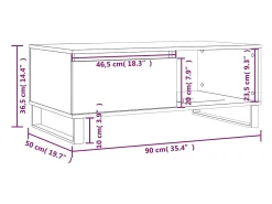 Mesa De Centro*vidaxl Mesa de centro 90x50x36,5cm derivados madeira carvalho castanho Natural claro