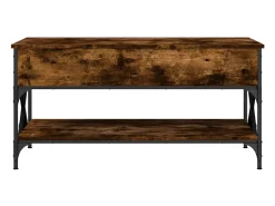 Mesa de centro 100x50x50cm deriv. madeira/metal carvalho fumado PT677591^ Mesa De Centro