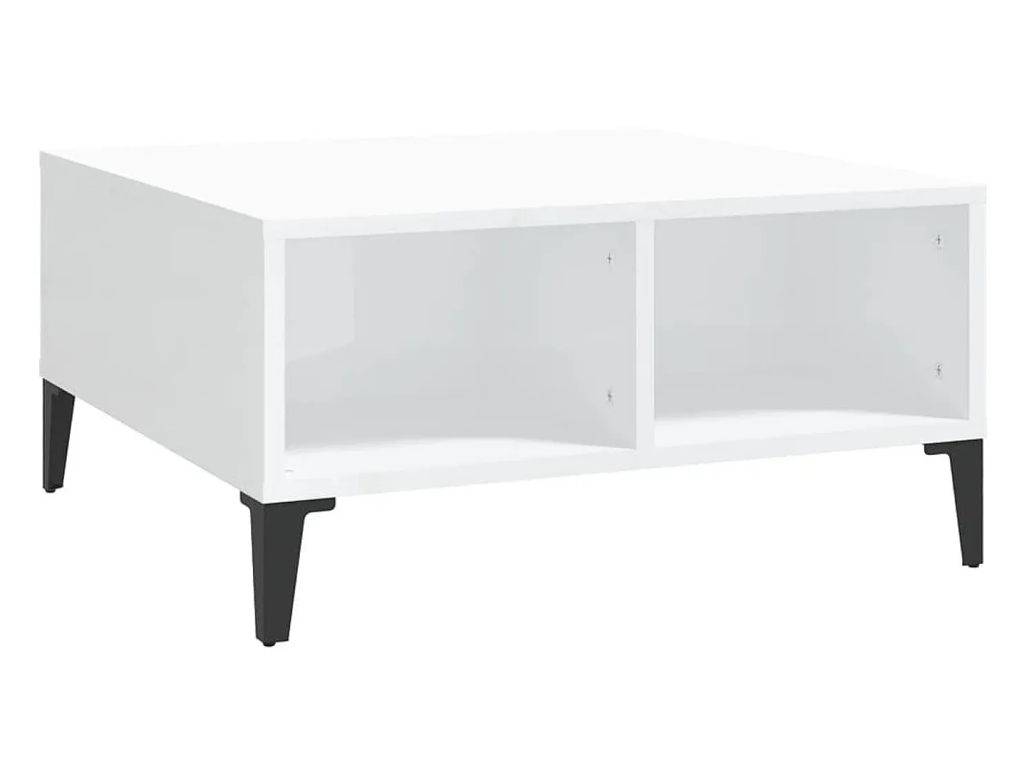 Sale Mesa de centro 60x60x30cm derivados de madeira brilhante PT339564 Branco