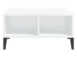 Sale Mesa de centro 60x60x30cm derivados de madeira brilhante PT339564 Branco