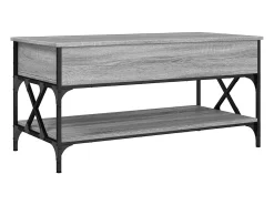 vidaxl Mesa de centro 100x50x50cm deriv. madeira/metal sonoma^ Mesa De Centro