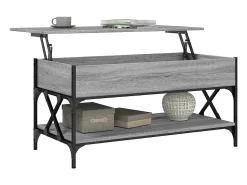 vidaxl Mesa de centro 100x50x50cm deriv. madeira/metal sonoma^ Mesa De Centro
