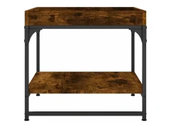 Mesa De Centro|vidaxl Mesa de centro 49,5x49,5x45cm derivados madeira carvalho fumado Natural claro