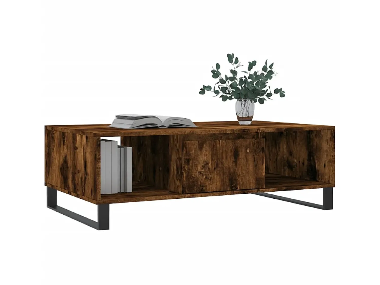 Online Mesa de centro 104x60x35cm derivados de madeira carvalho fumado PT307927 Castanho