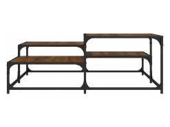 Mesa De Centro*vidaxl Mesa de centro 107x107x40cm derivados madeira carvalho castanho Natural claro