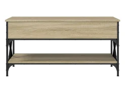 Mesa de centro 100x50x50cm deriv. madeira/metal carvalho sonoma PT358752 Castanho