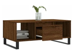 vidaxl Mesa de centro 90x50x36,5cm derivados madeira carvalho castanho^ Mesa De Centro