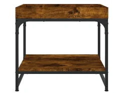 Mesa de centro 49,5x49,5x45cm derivados madeira carvalho fumado PT194523 Castanho