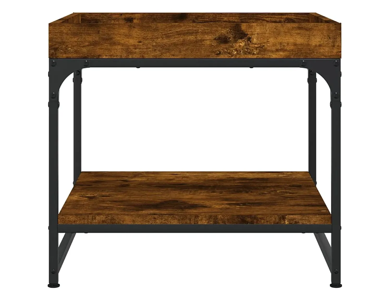 Mesa de centro 49,5x49,5x45cm derivados madeira carvalho fumado PT194523 Castanho