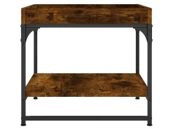 Mesa de centro 49,5x49,5x45cm derivados madeira carvalho fumado PT194523 Castanho